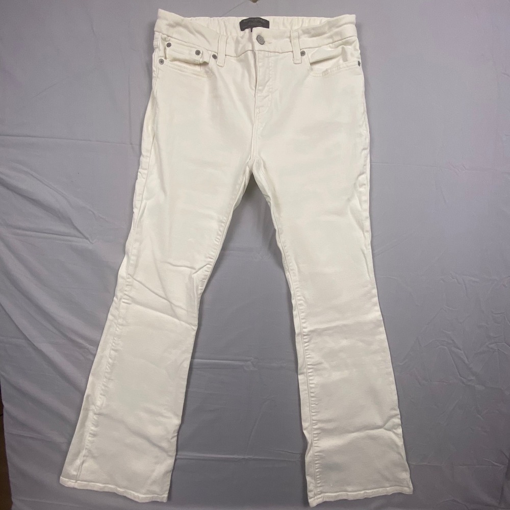 Banana Republic Low-Rise Bootcut Jeans Women 29/8 White Cotton Modal Stretch